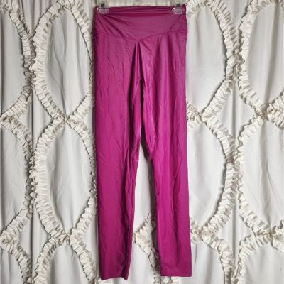 Balance Athletica Leggings Bright Pink Shiny Shimmer Sz Medium